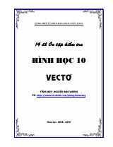 14 đề ôn tập kiểm tra 1 tiết Hình học 10 chương 1 năm học 2018 – 2019